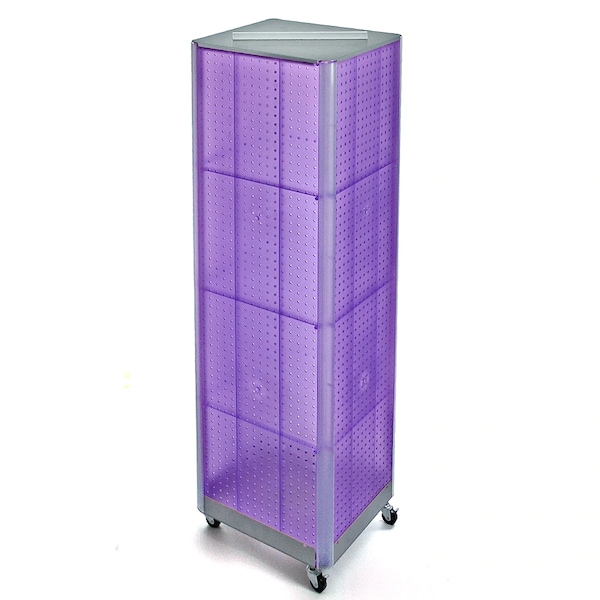 Four-Sided Pegboard Floor Wheeled Display Panel Size:16" x 64.25"